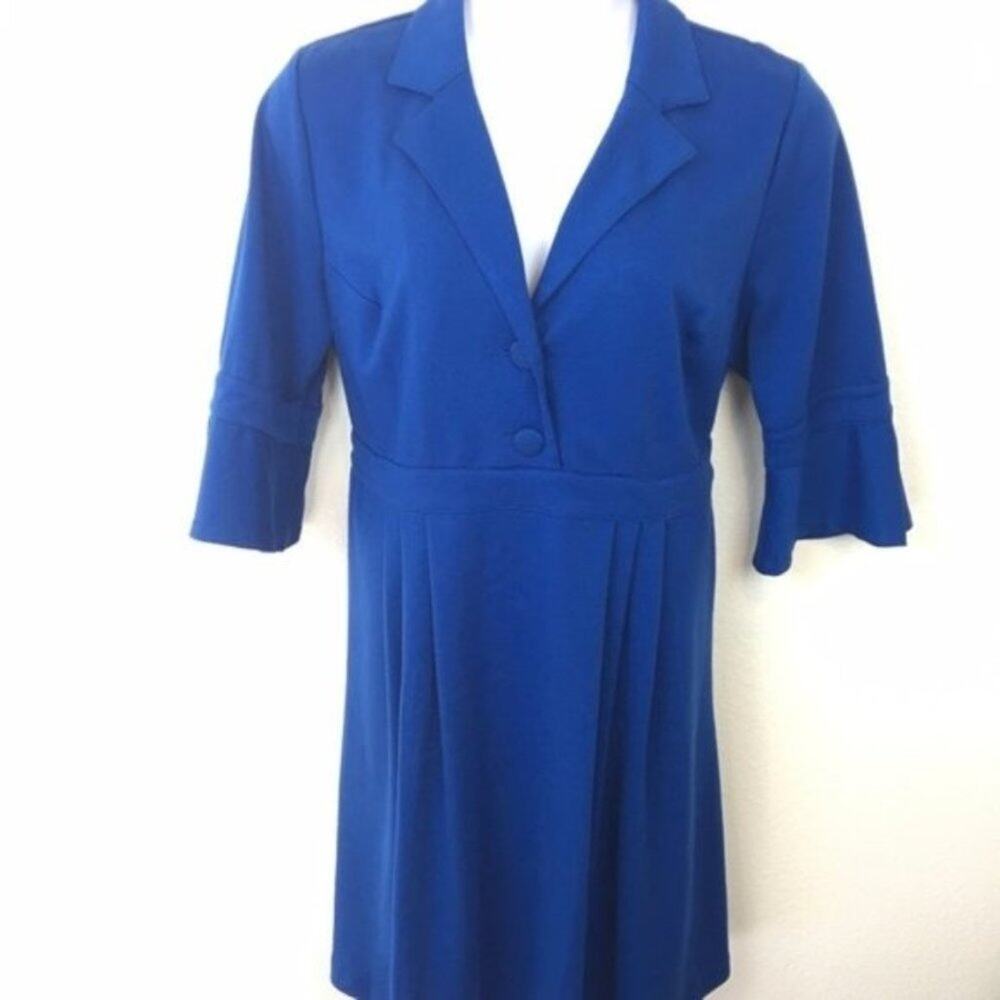 Career Mini Dress Chadwick's Classic Blue Empire Waist Dress sz 18W 90s Retro